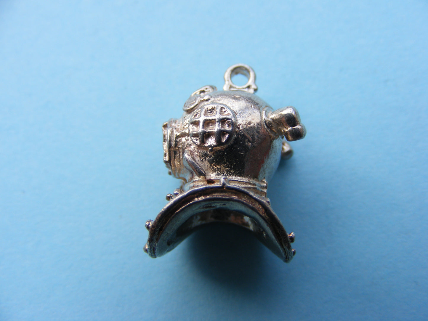 CHIM Vintage Sterling Silver Charm Deep Sea Divers Helmet