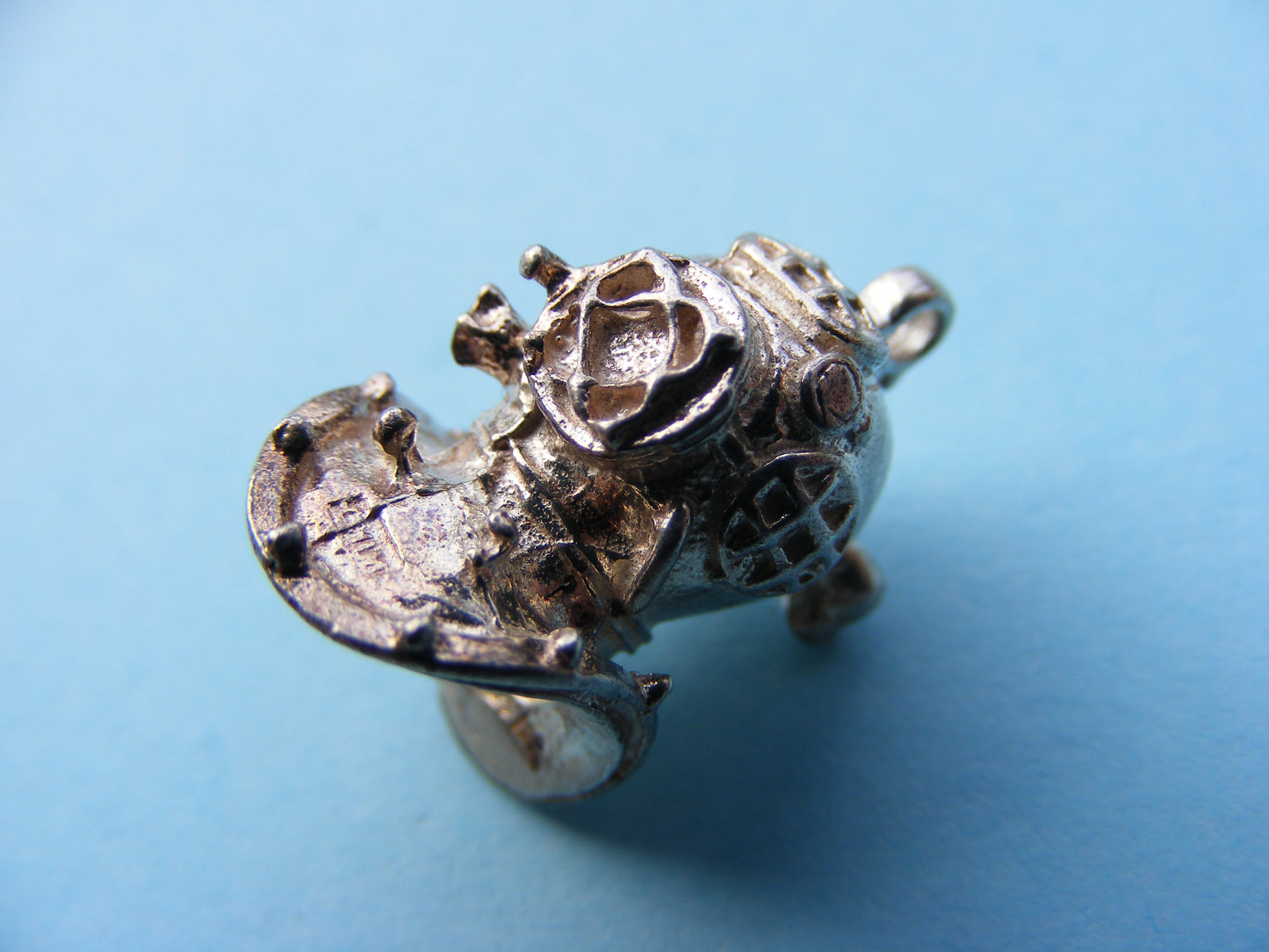 CHIM Vintage Sterling Silver Charm Deep Sea Divers Helmet