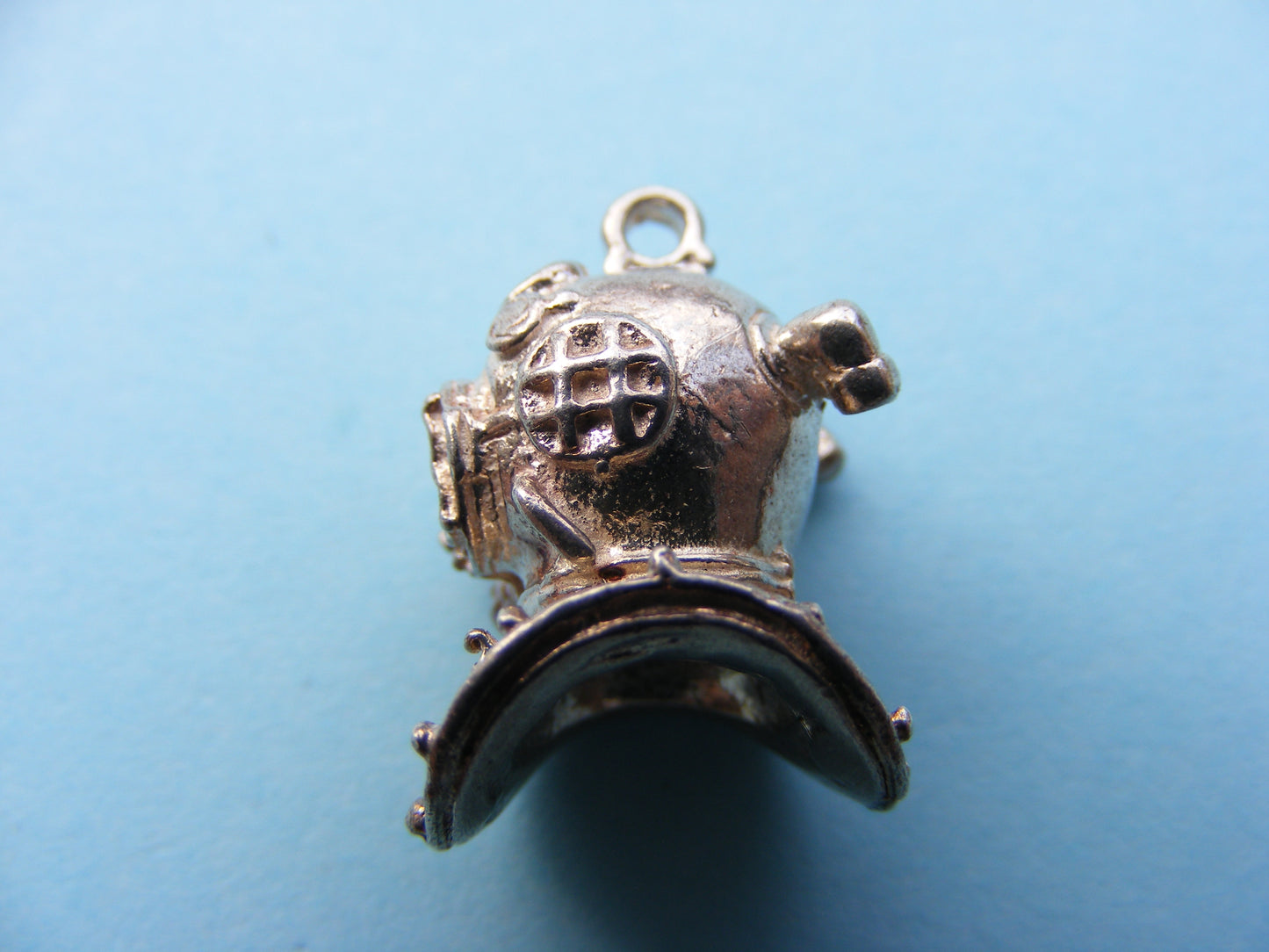 CHIM Vintage Sterling Silver Charm Deep Sea Divers Helmet